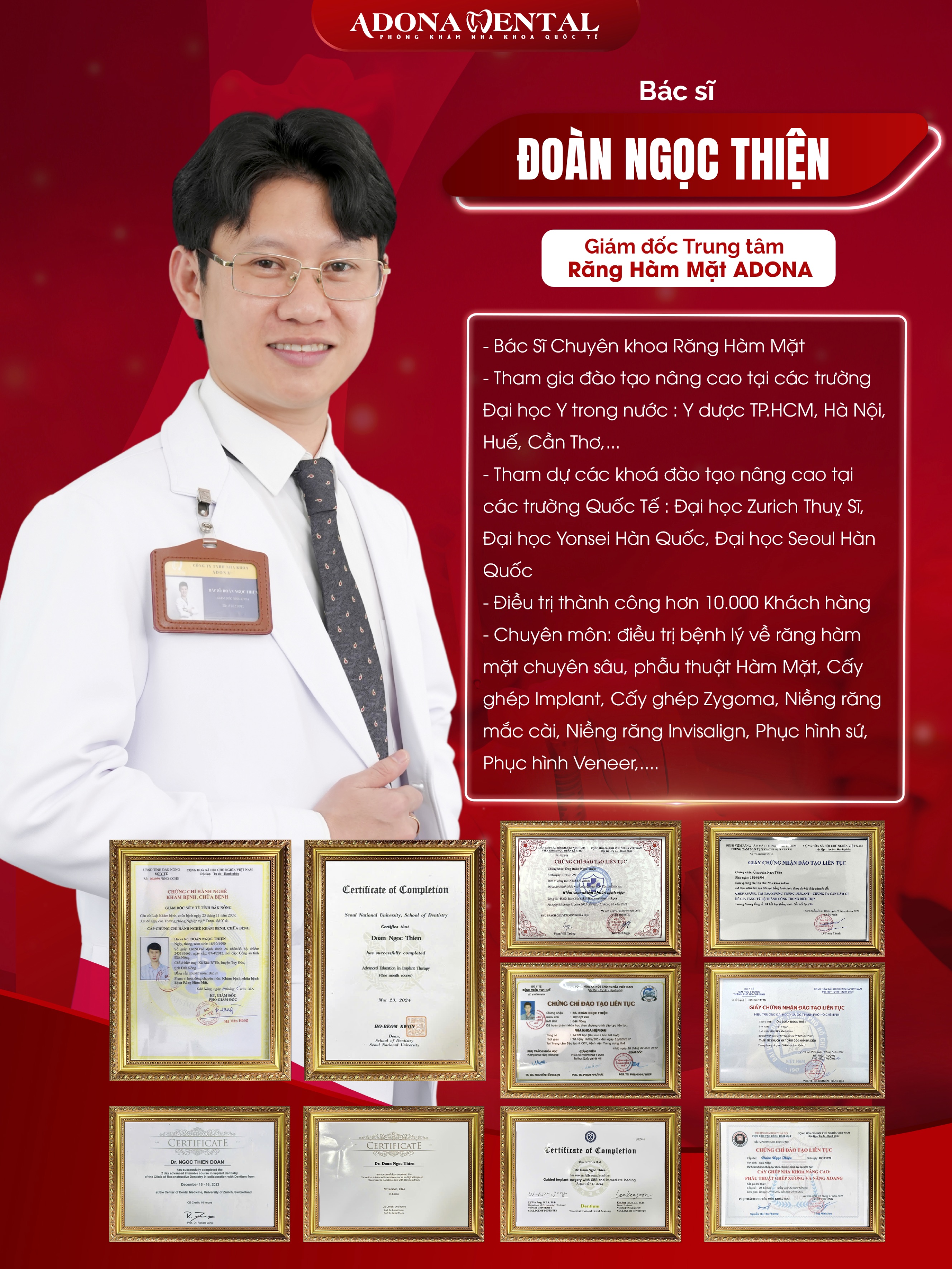 DR. THIỆN ĐOÀN – CHUYÊN GIA RĂNG HÀM MẶT HÀNG ĐẦU TẠI ADONA